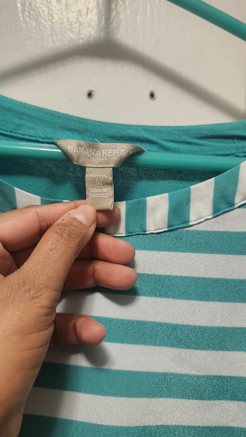 Banana Republic Striped Cap Sleeve Top - Medium - photo 2