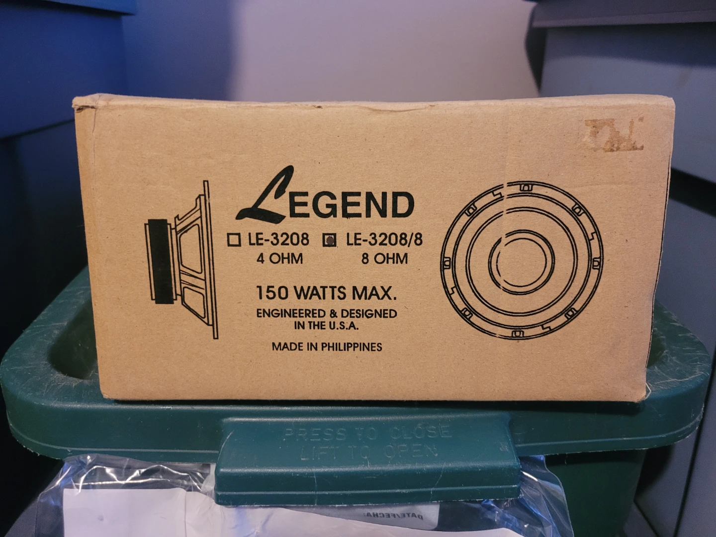 Legend LE-3208/8 Speaker 8 Ohm 150 watts 8 "