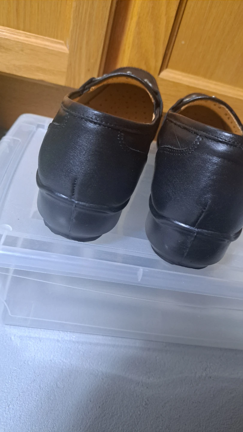 Sarvin Black Leather Loafer Shoes - Size 40 - photo 5