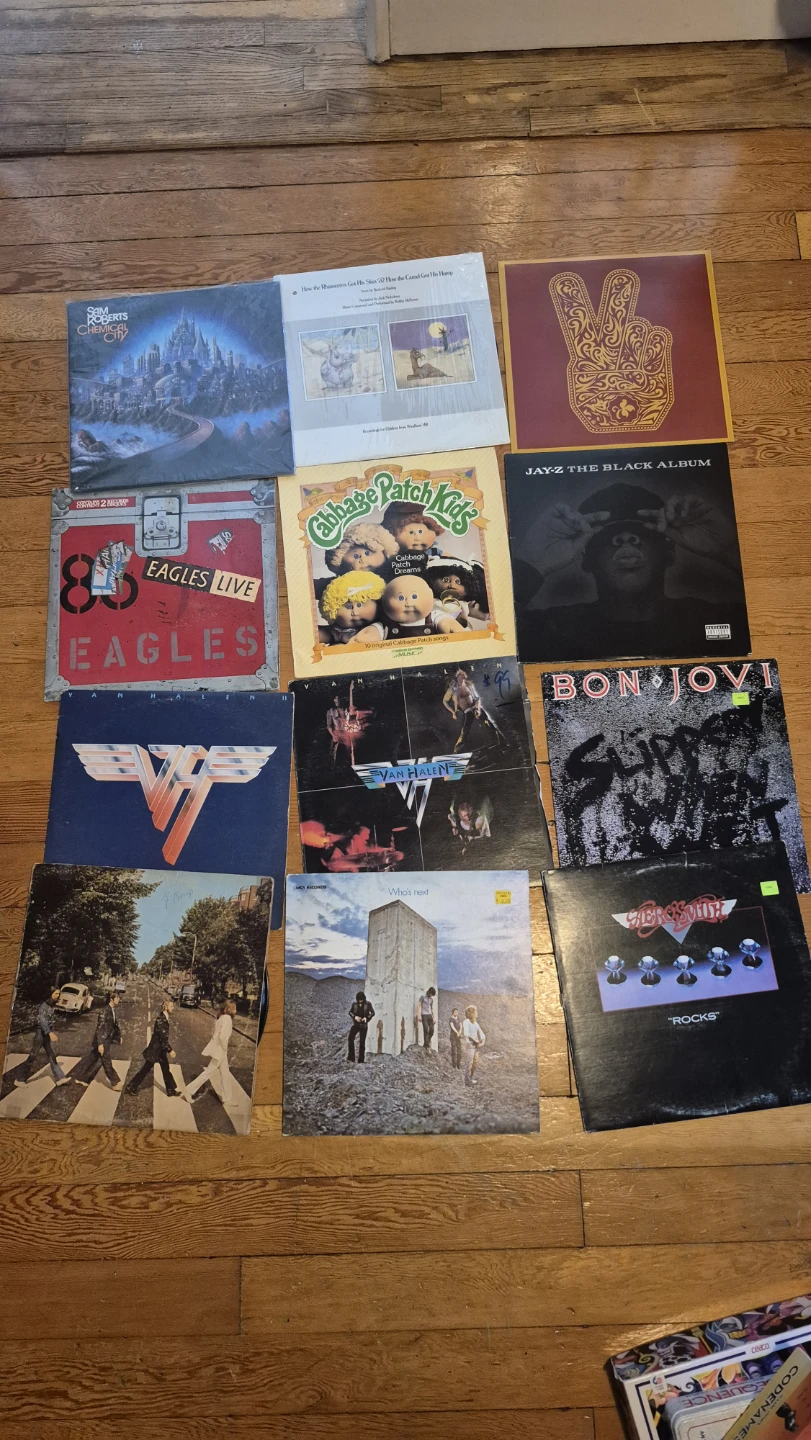 Assorted Vinyl Records - Beatles, Van Halen etc
