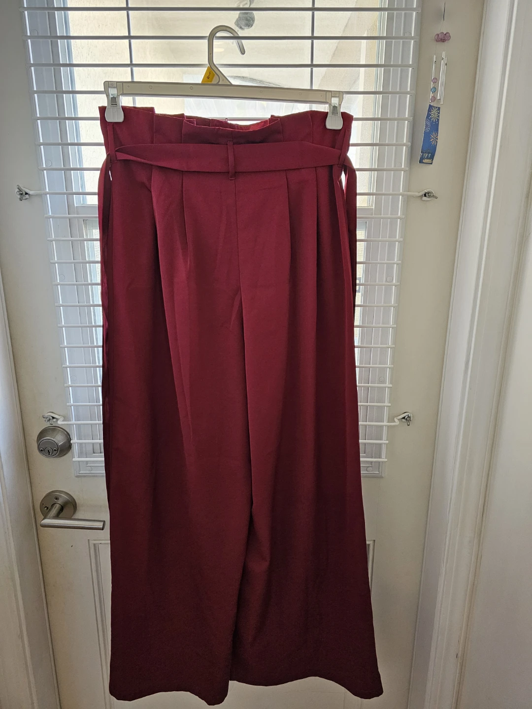 Forever 21 Maroon Wide-Leg Pants with Belt