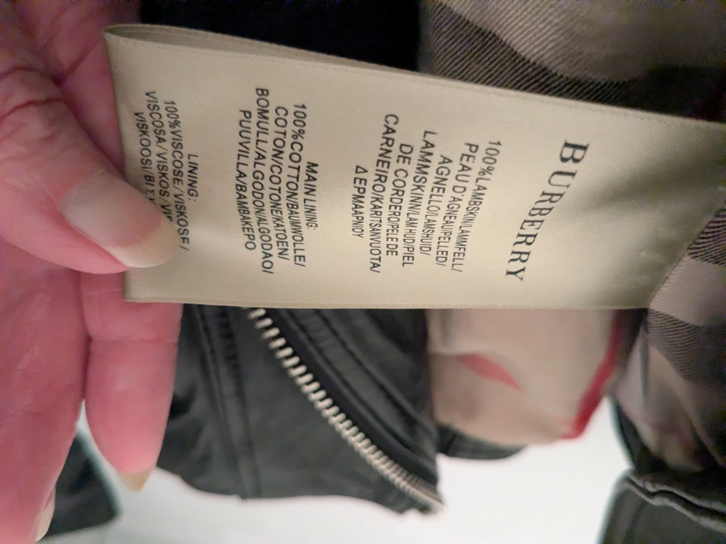 Burberry Authentic  Black Leather Quilted Biker Jacket - photo 2