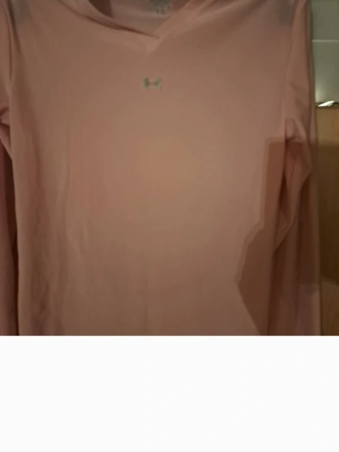 NEW Pink Long Sleeve V-Neck Shirt, UNDER ARMOUR 10 12- 14 - photo 2