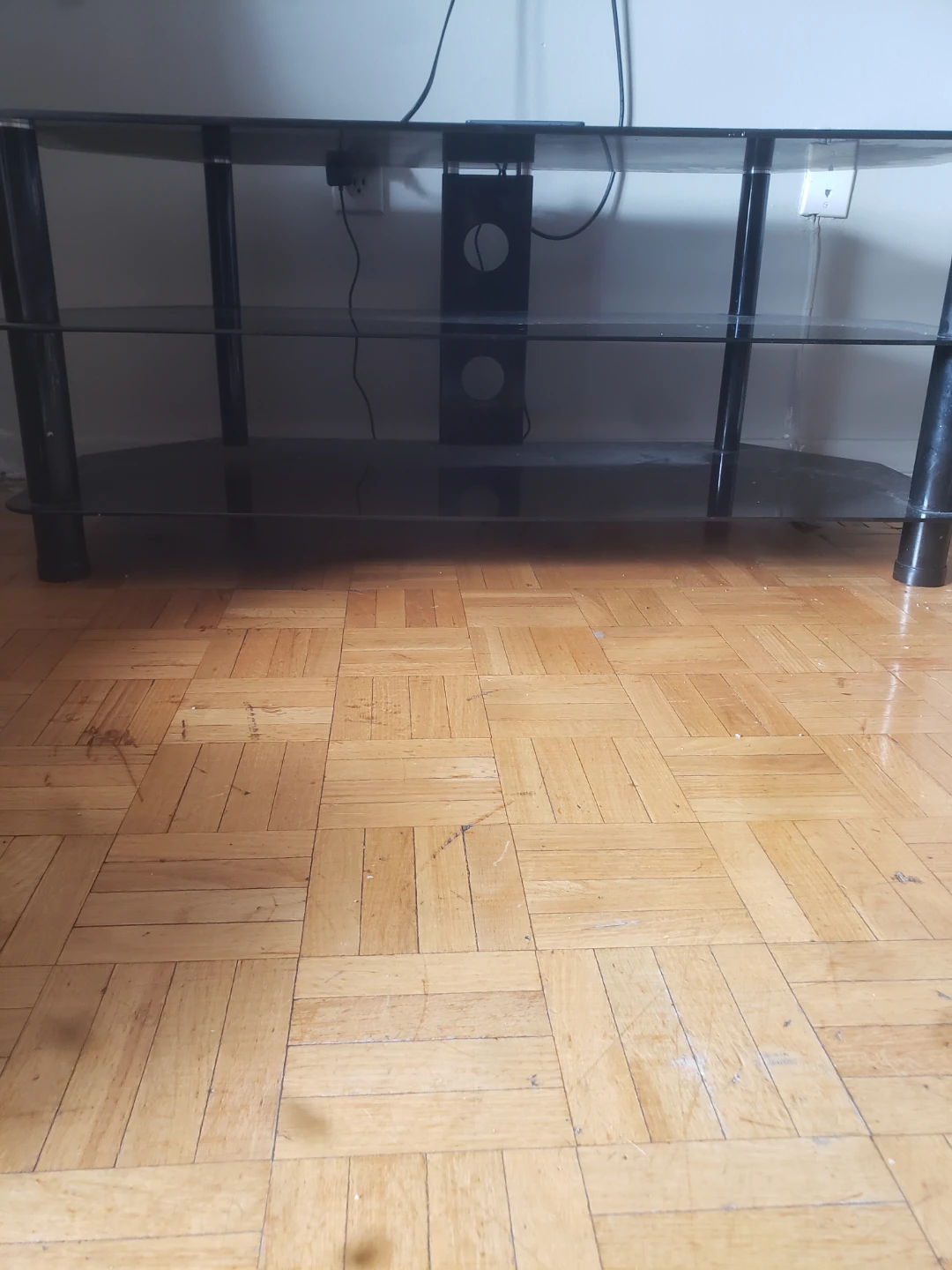 Black Glass TV Stand - photo 3