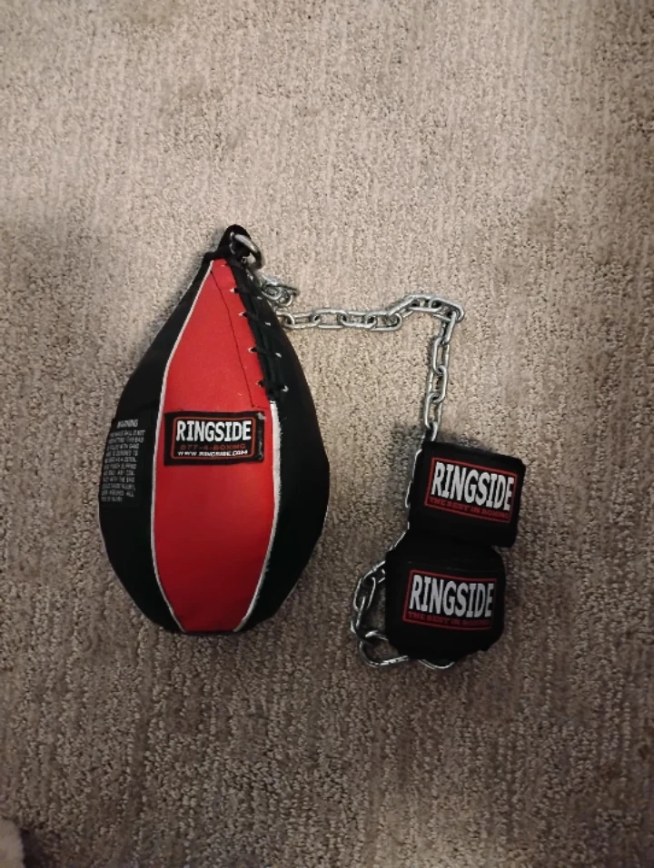 Ringside Maize Slip Ball with wrist wraps