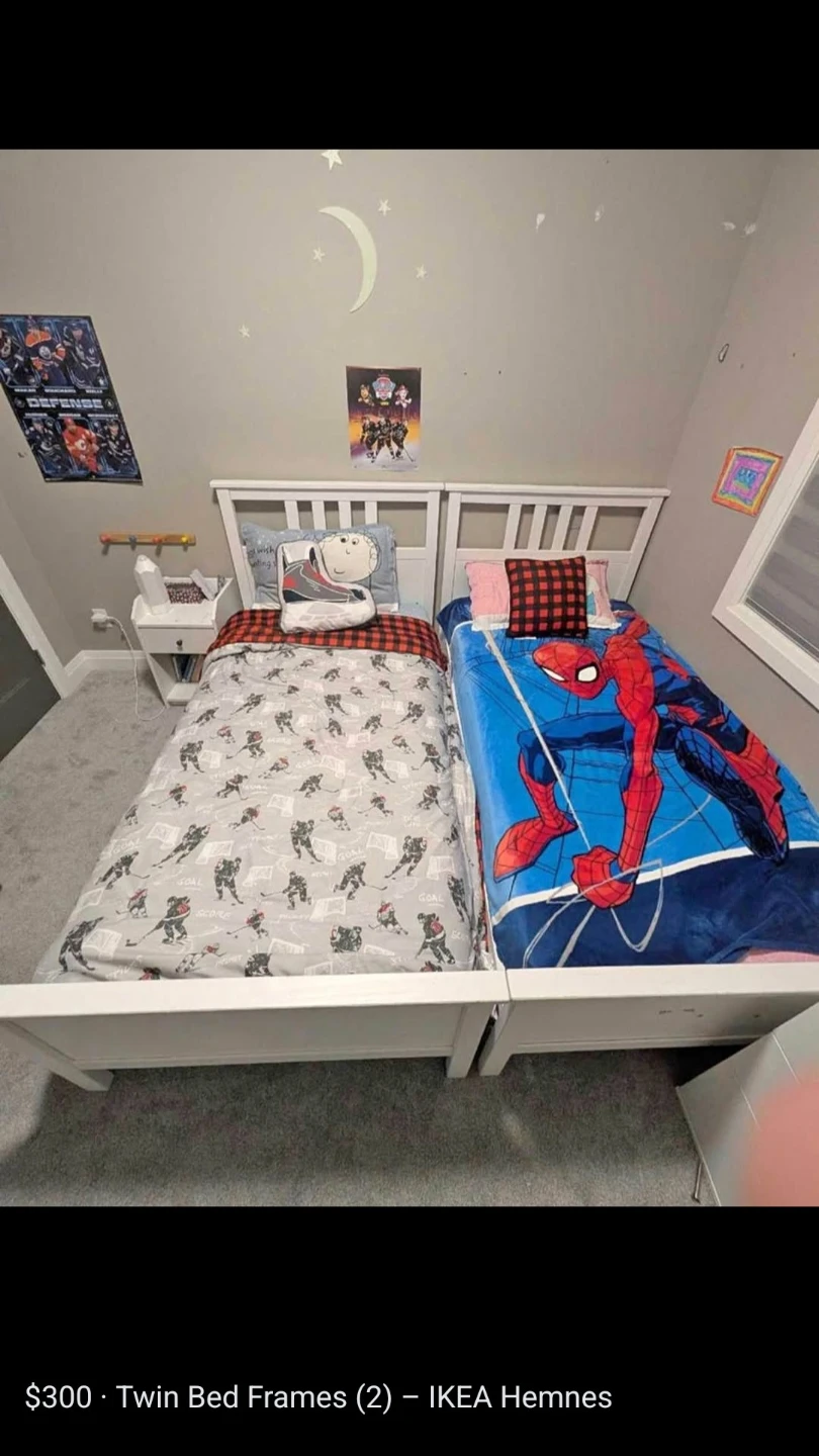 IKEA Hemnes Twin Bed Frames (Set of 2) - White - photo 3