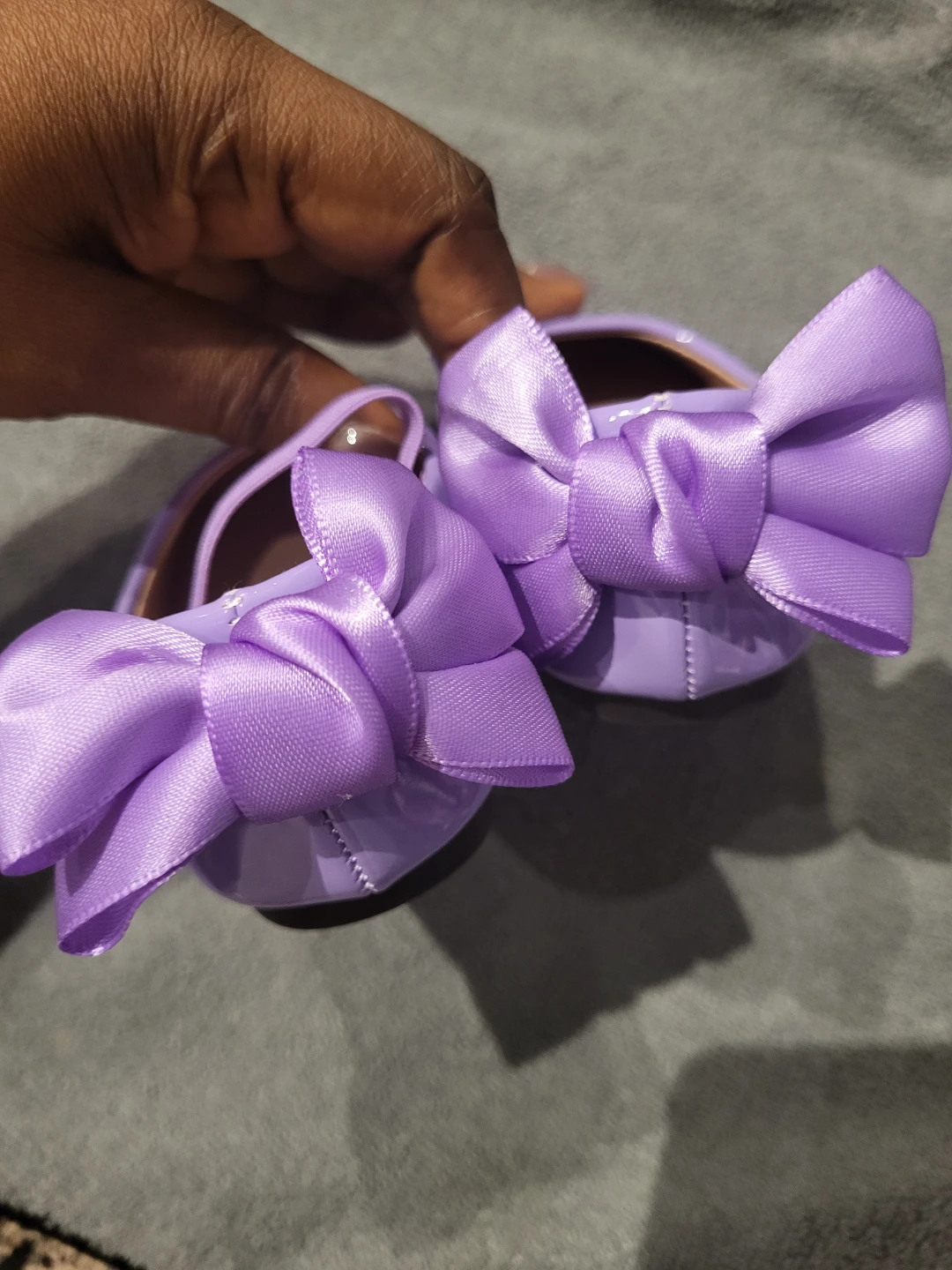 Purple Patent Bow Ballet Flats - photo 3