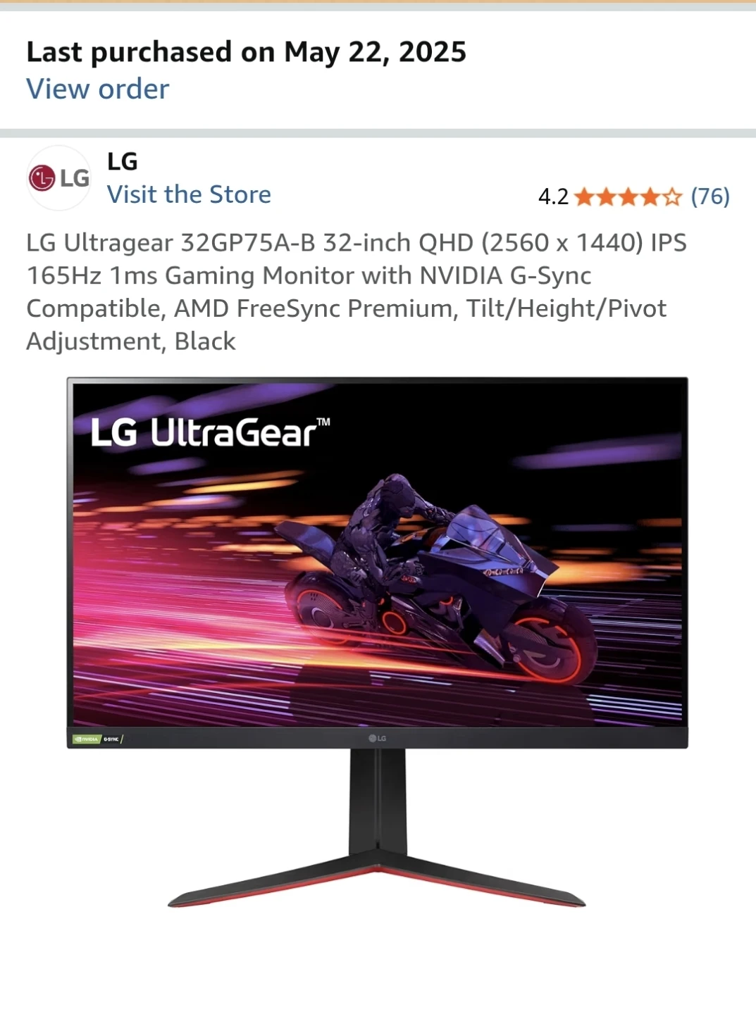 LG Ultragear 32-inch QHD 165Hz Gaming Monitor - photo 5
