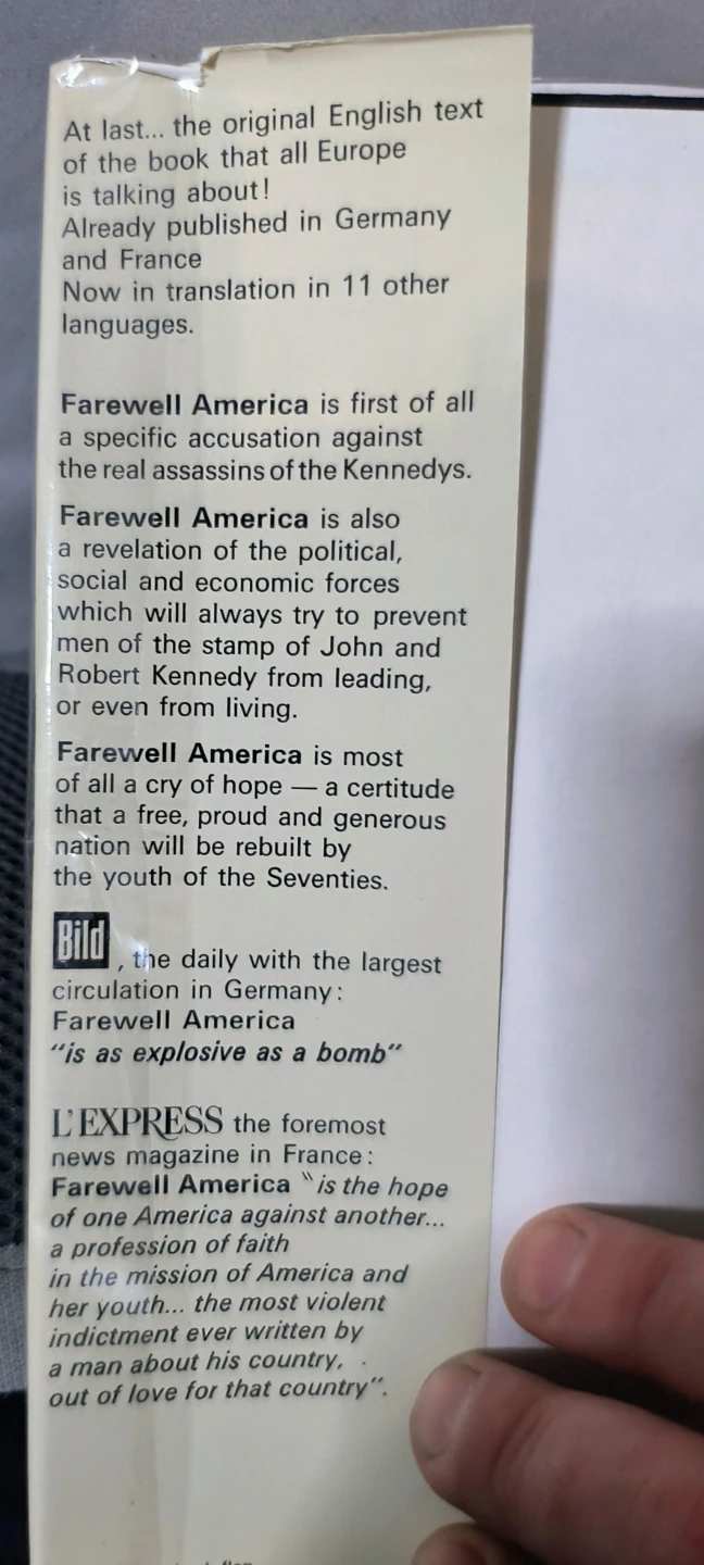 "Farewell America" James Hepburn 1968 hardcover - photo 3