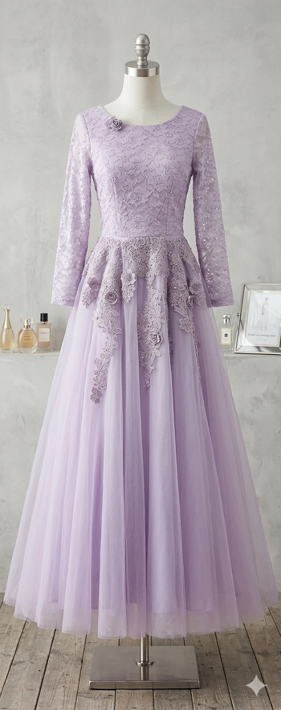 Lavender Lace Gown - photo 4