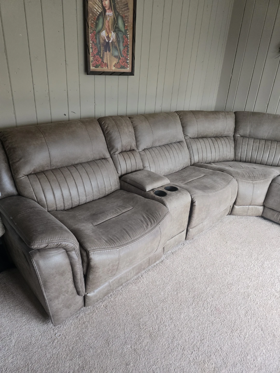 Reclining Sectional Sofa with Cup Holders - photo 3