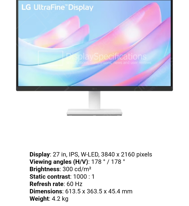 LG UltraFine 27" UHD 4K Monitor - photo 4