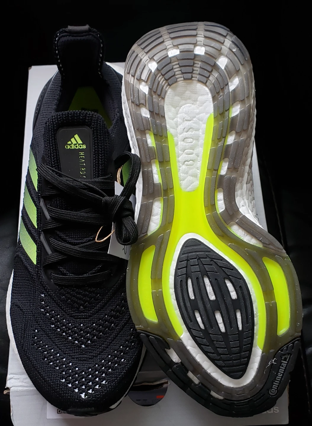 Brand new Adidas Ultraboost 22 heat. RDY Black Green Size 8