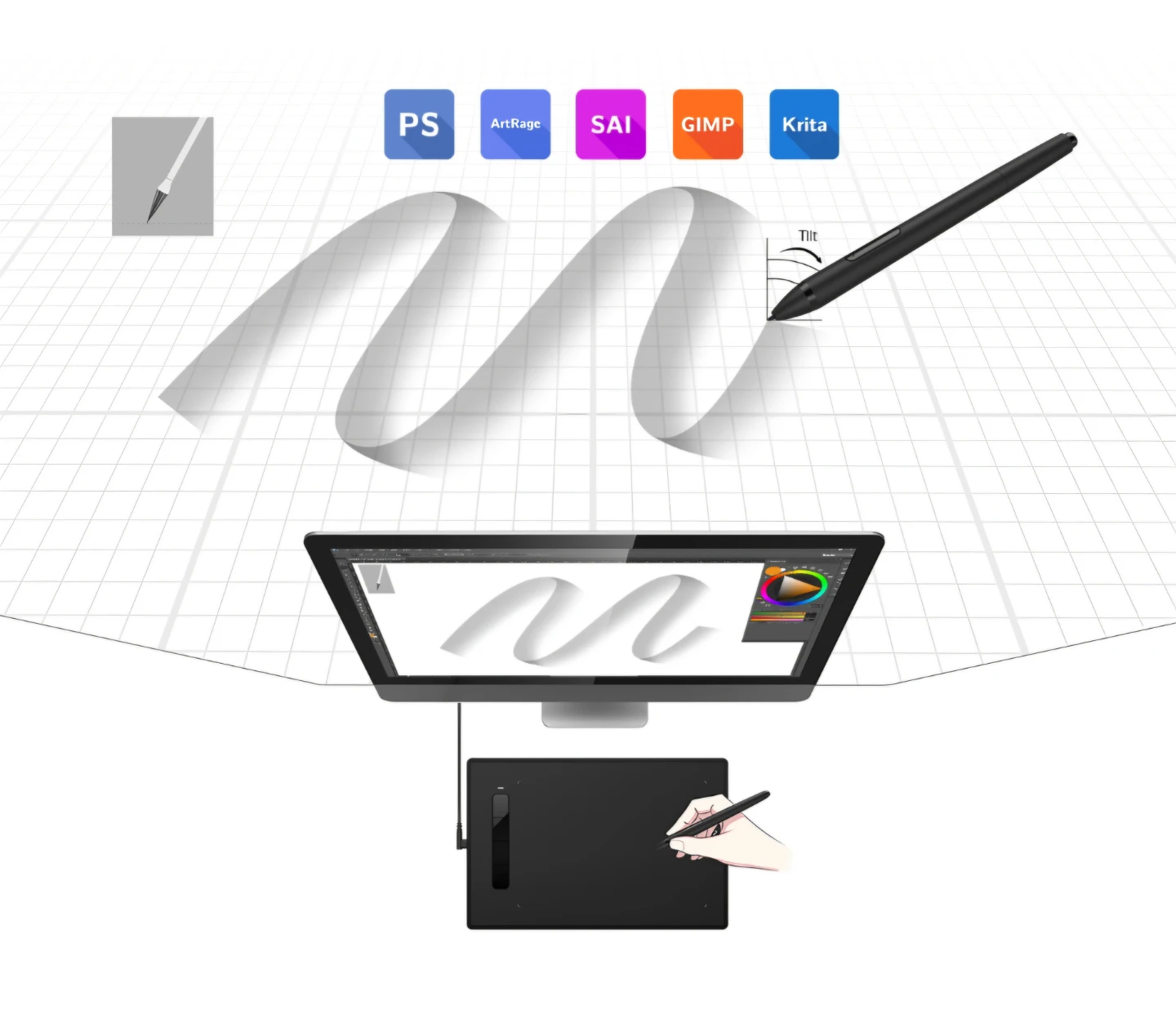 XP-PEN Star G960S Plus Graphics Tablet - photo 5