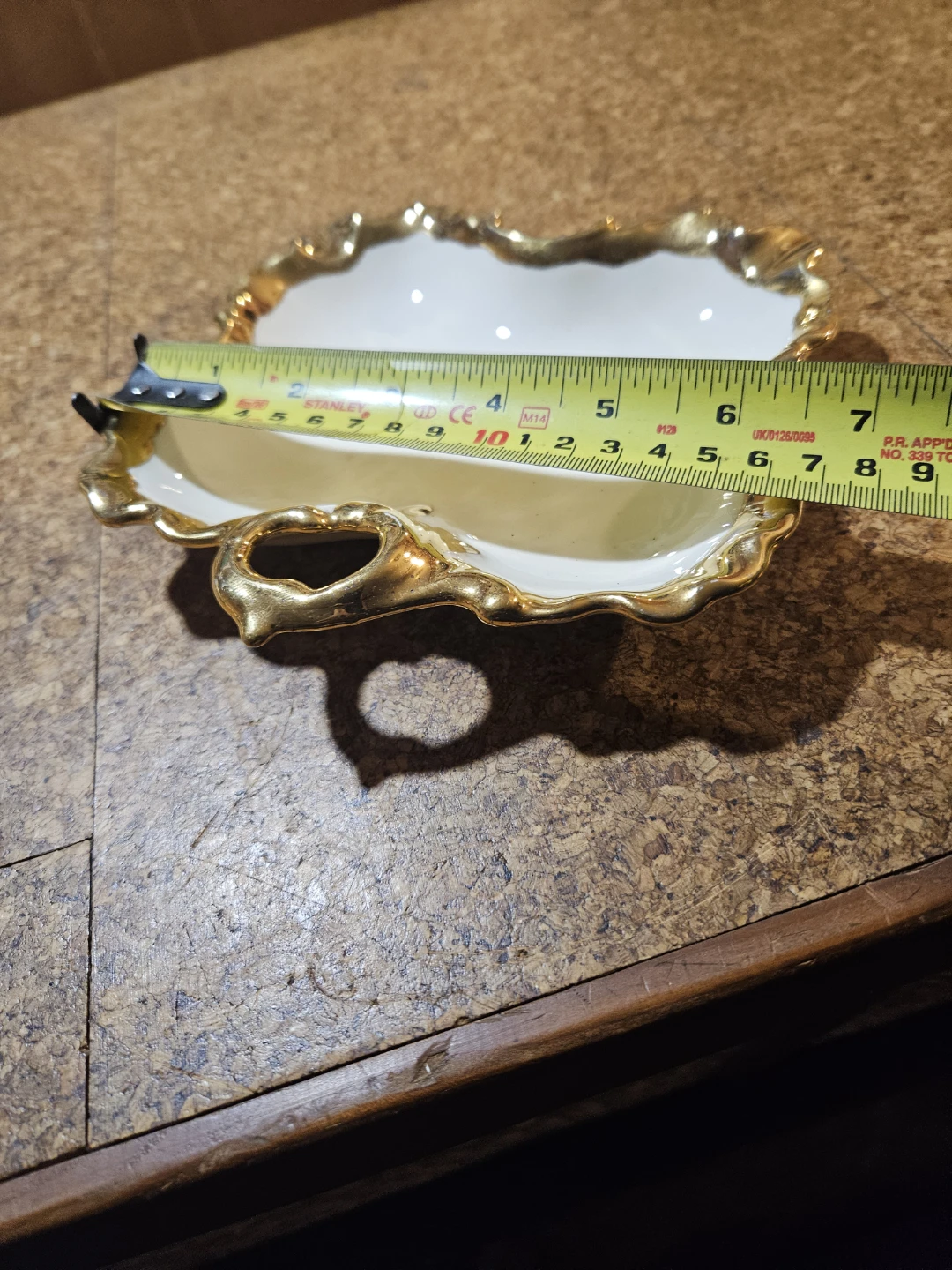 Decorative Gold Trimmed White Trinket Dish - photo 5