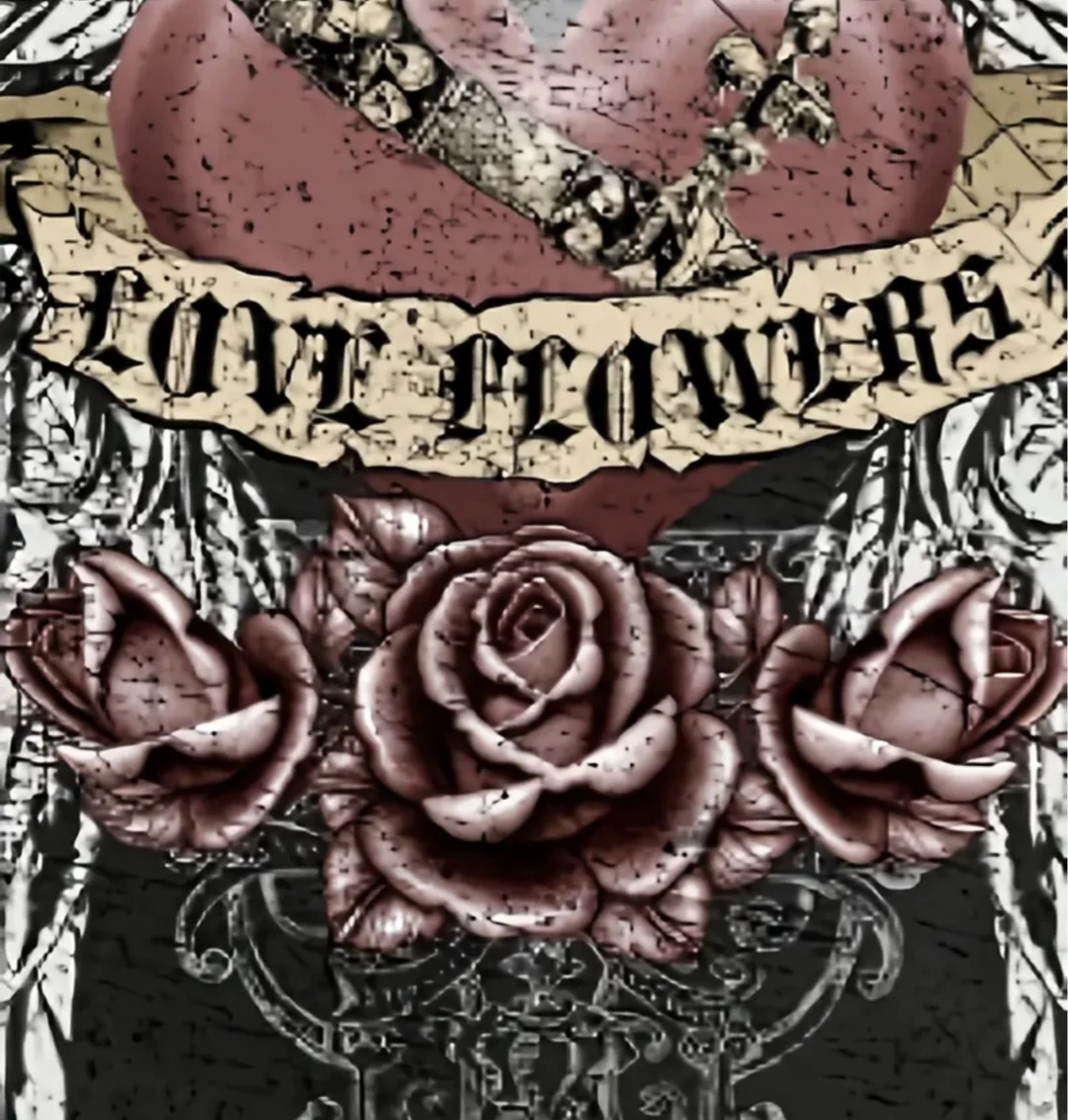 Women's Graphic Cami Top with Roses and Wings - photo 2