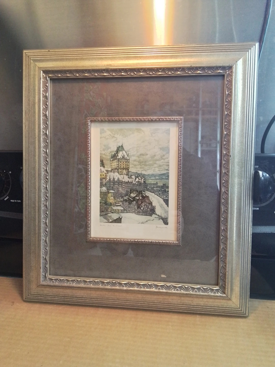 Signed colour etching on paper Nicholas Hornyansky "Quebec