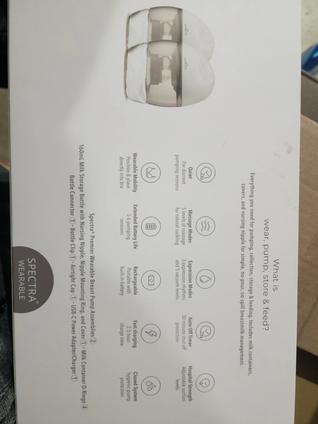 New- Spectra Wearable Premier Breast Pump - photo 2