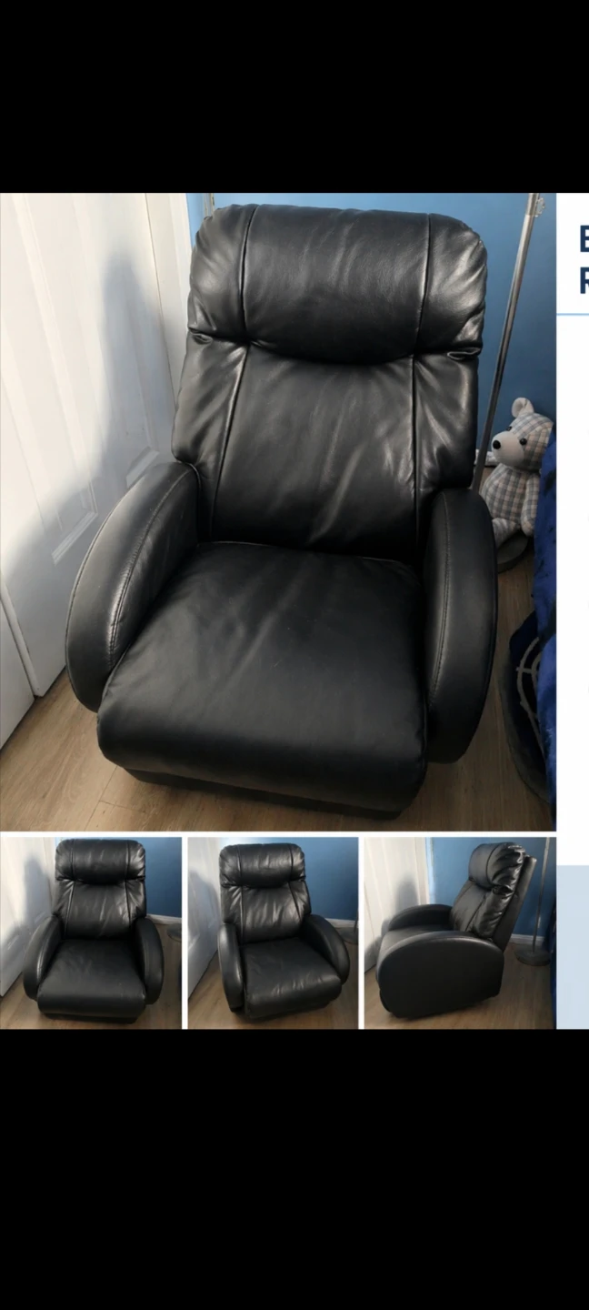 Black Leather Recliner Chair kids