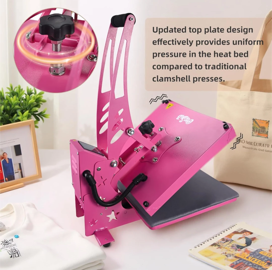 Pink 15"x15" Slide Out Heat Press Machine - photo 5