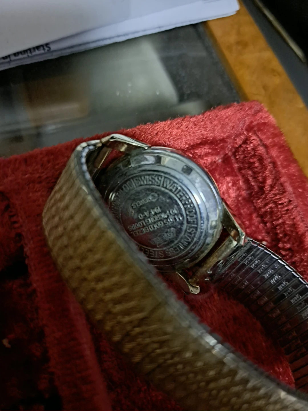 🌱Enicar - 14K Gold Bezel ,80 microns Gold loops   watch - photo 4