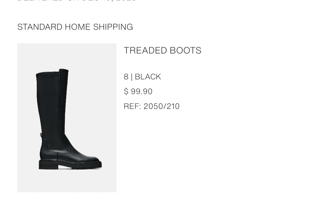 Zara Black TREADED BOOTS Size 8 - photo 2