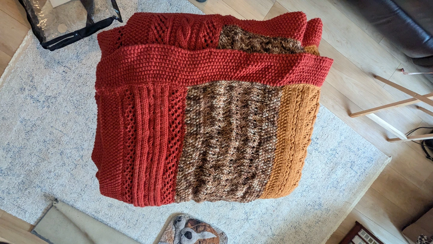 Handknit Chunky Throw