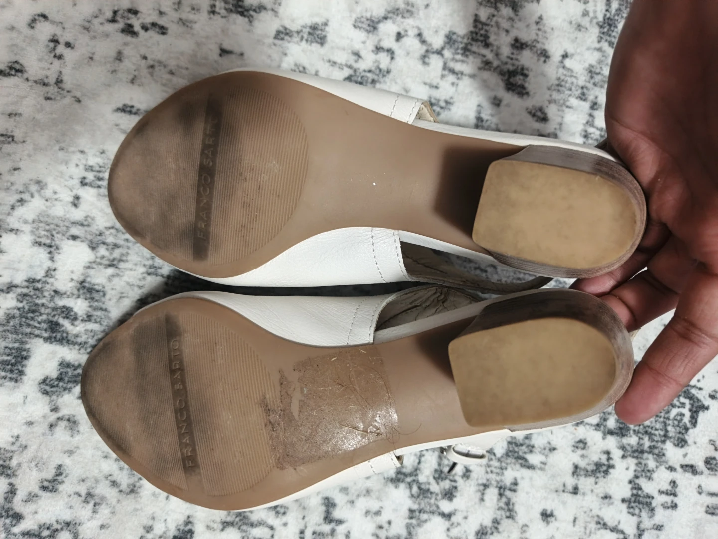 Franco Sarto White Leather Slingback - photo 4