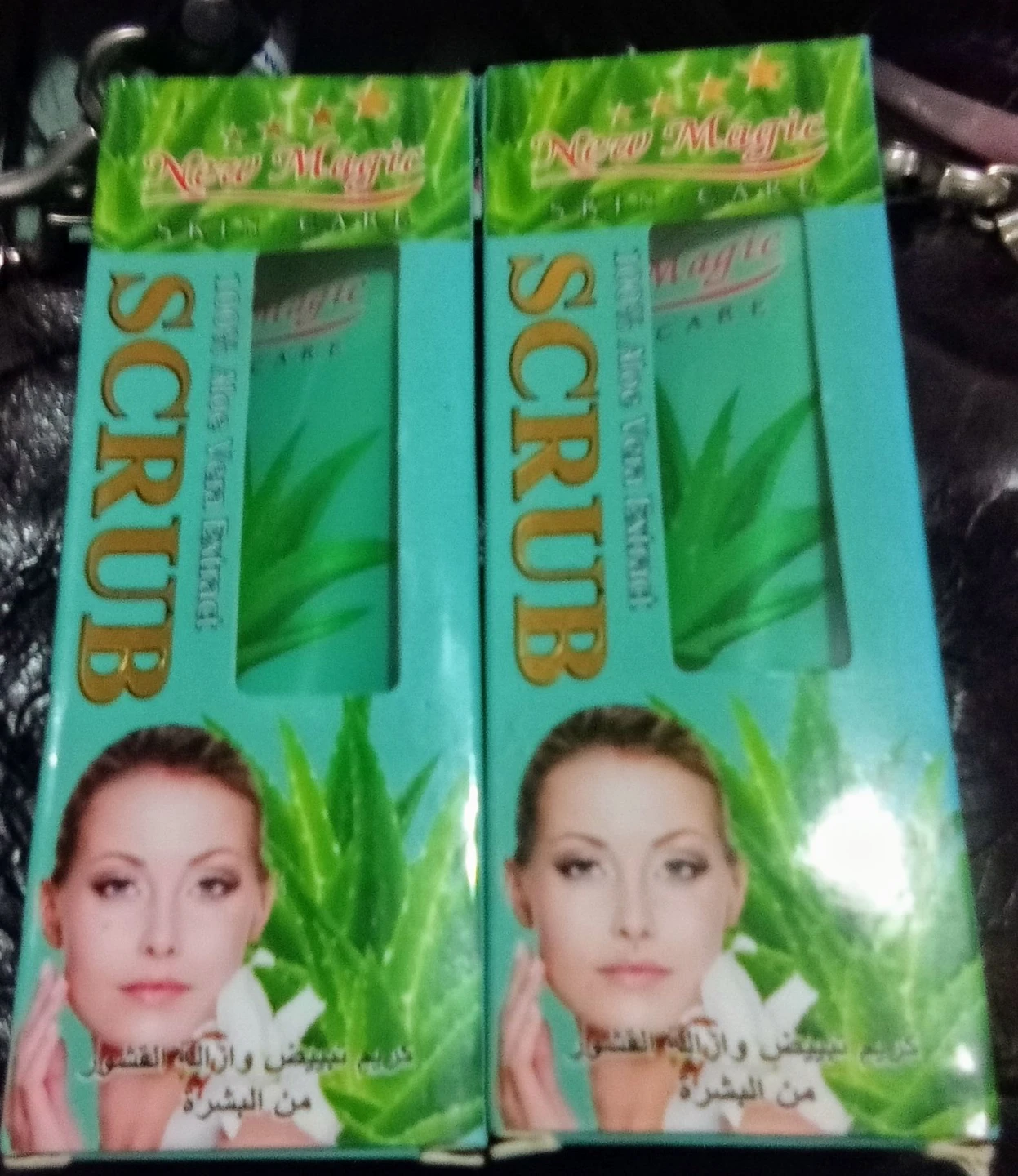 New Magic Skin Care Scrub 100% Aloe Vera Extract (2 Pack)
