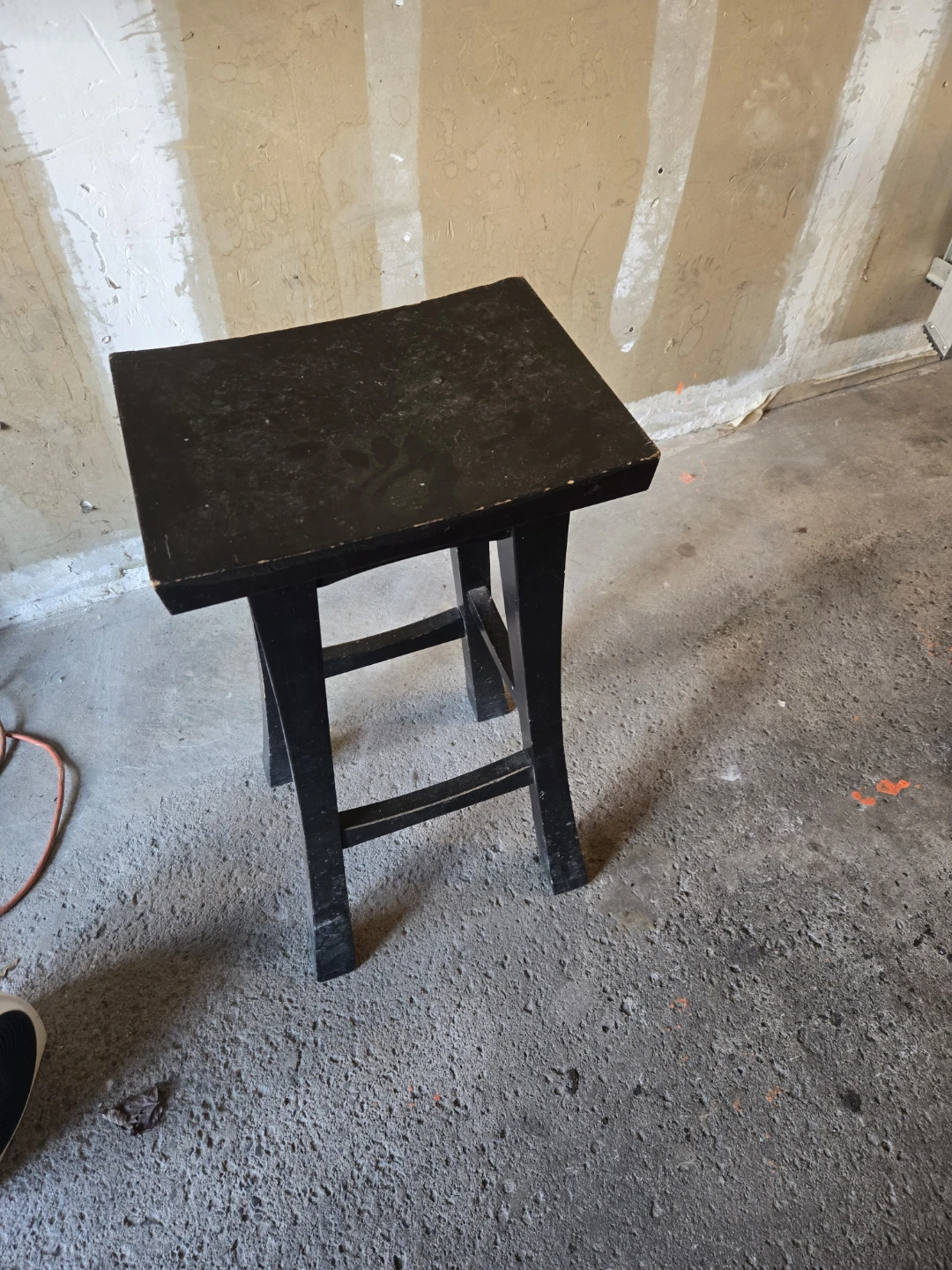 Black Wooden Stool