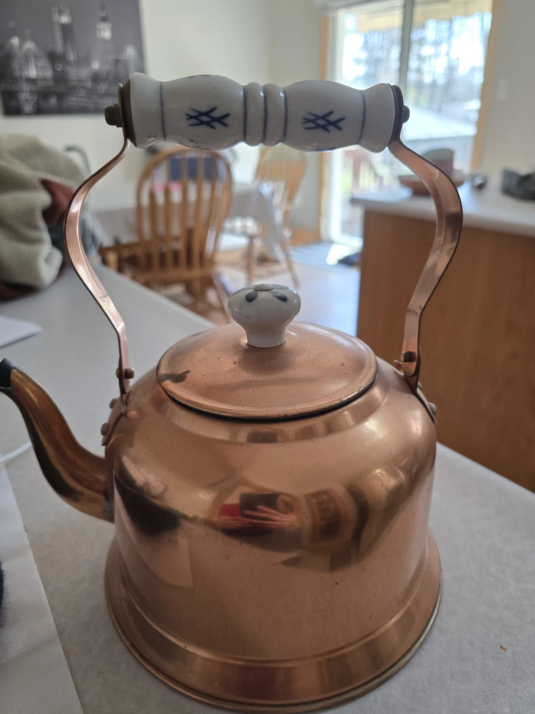 Copper Kettle with Ceramic Handle - photo 2