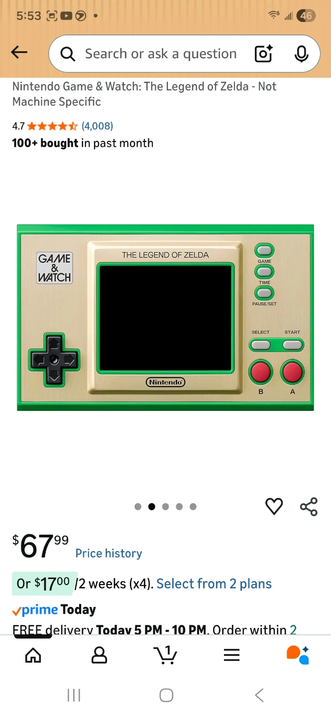 Nintendo Game & Watch: The Legend of Zelda  handheld - photo 2