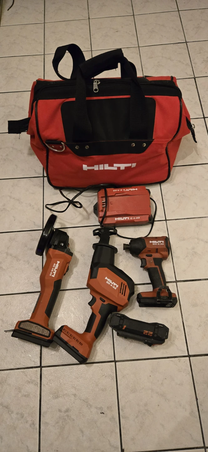Hilti Cordless Power Tool Set with Bag and Charger
