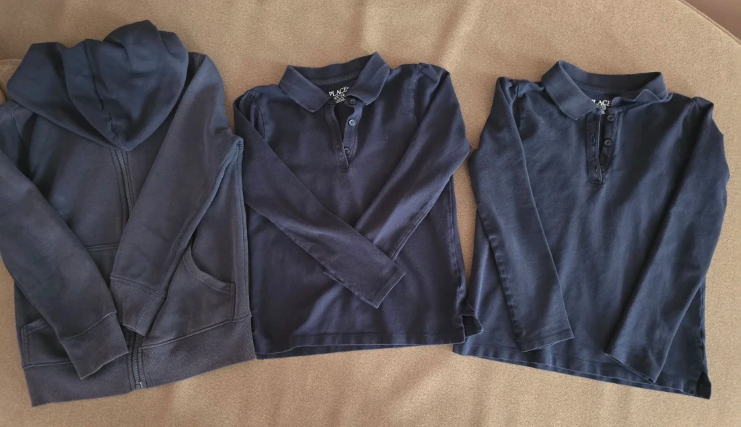 School Uniform Girls M 7/8 Long Sleeve Polo - photo 2