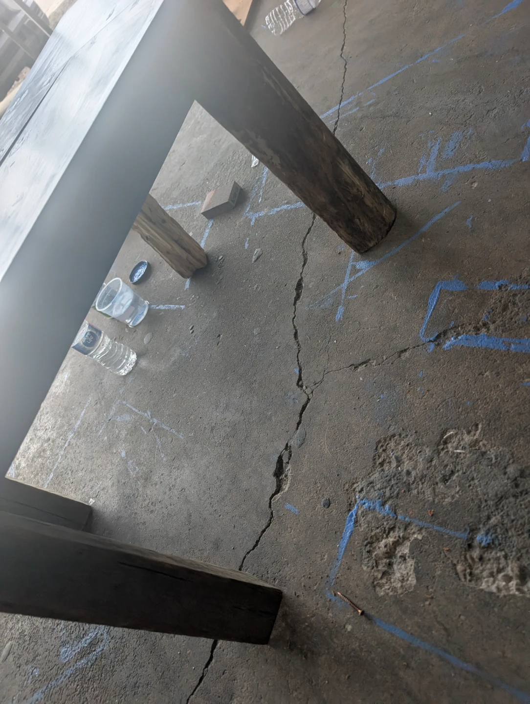 Wooden table made by hand