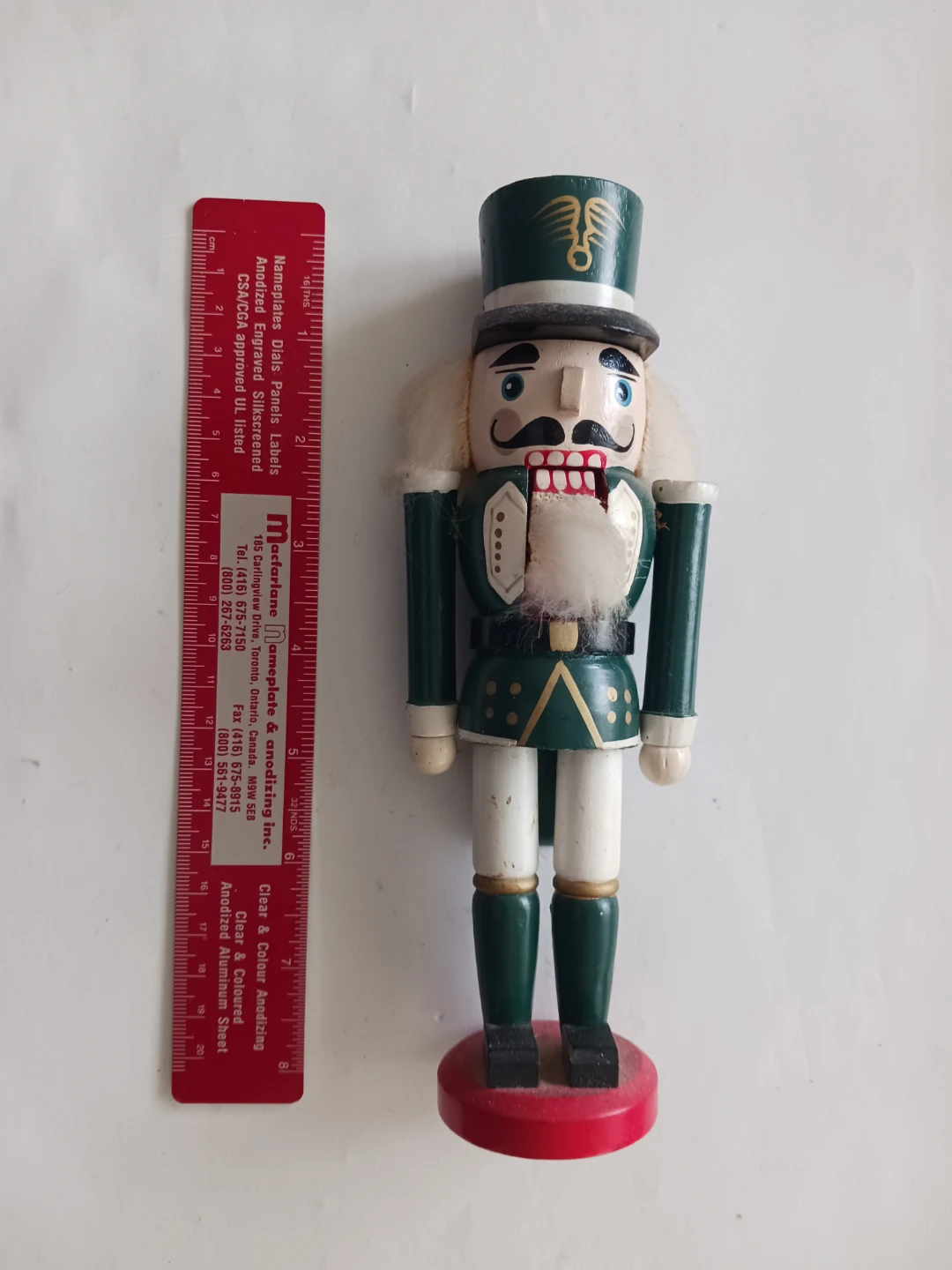 Wooden Nutcracker Decoration - Green Uniform