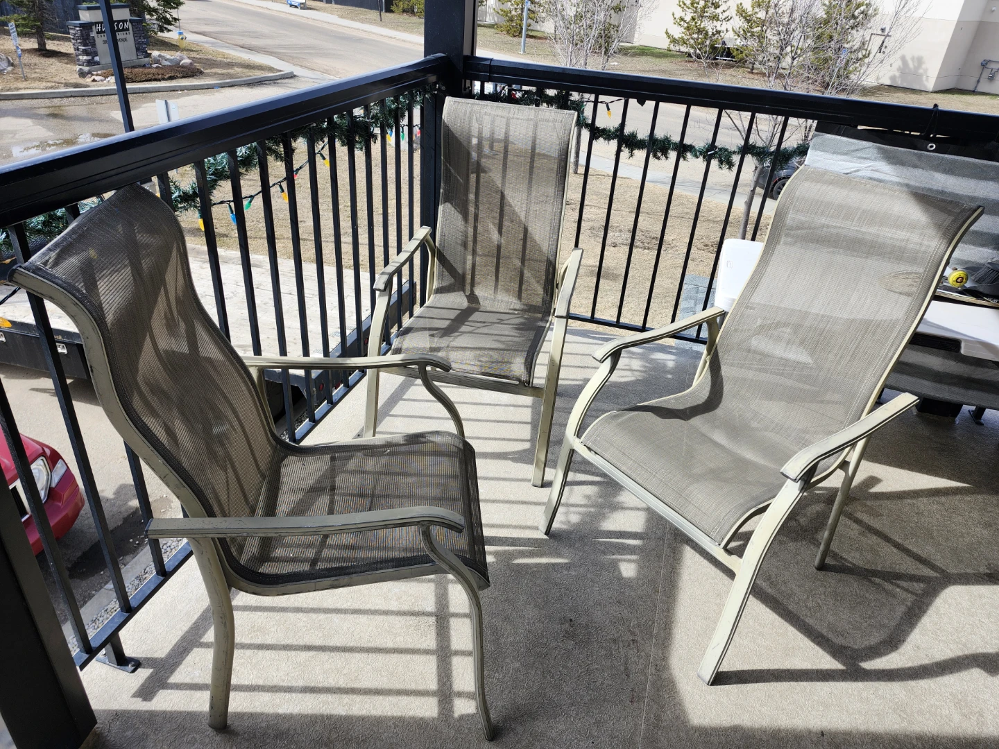 Set of 3 Outdoor Patio Chairs