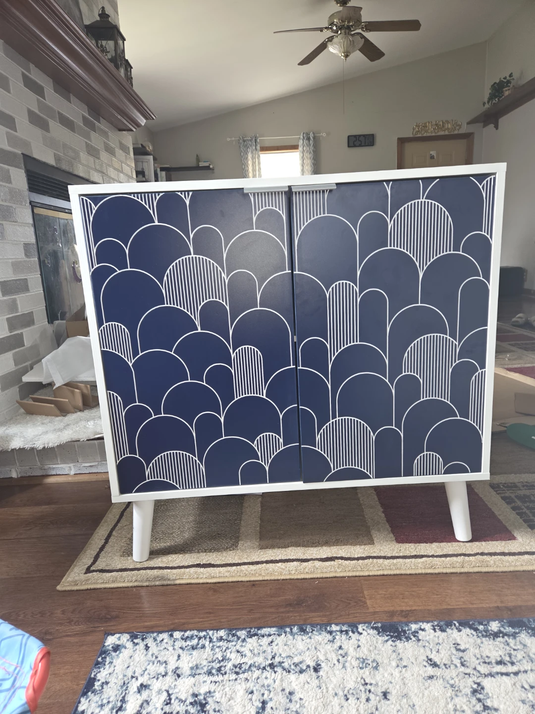 New Blue and White Patterned Cabinet - photo 2