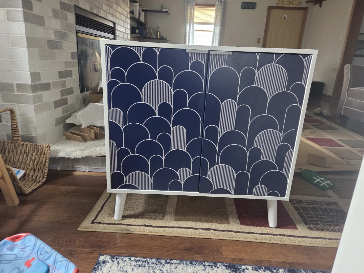 New Blue and White Patterned Cabinet - photo 3