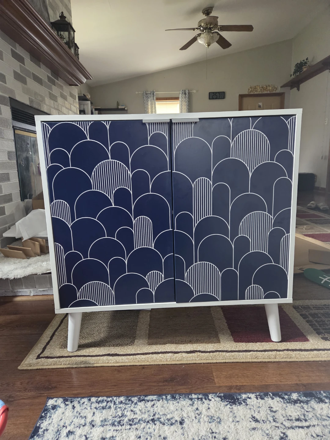 New Blue and White Patterned Cabinet - photo 4