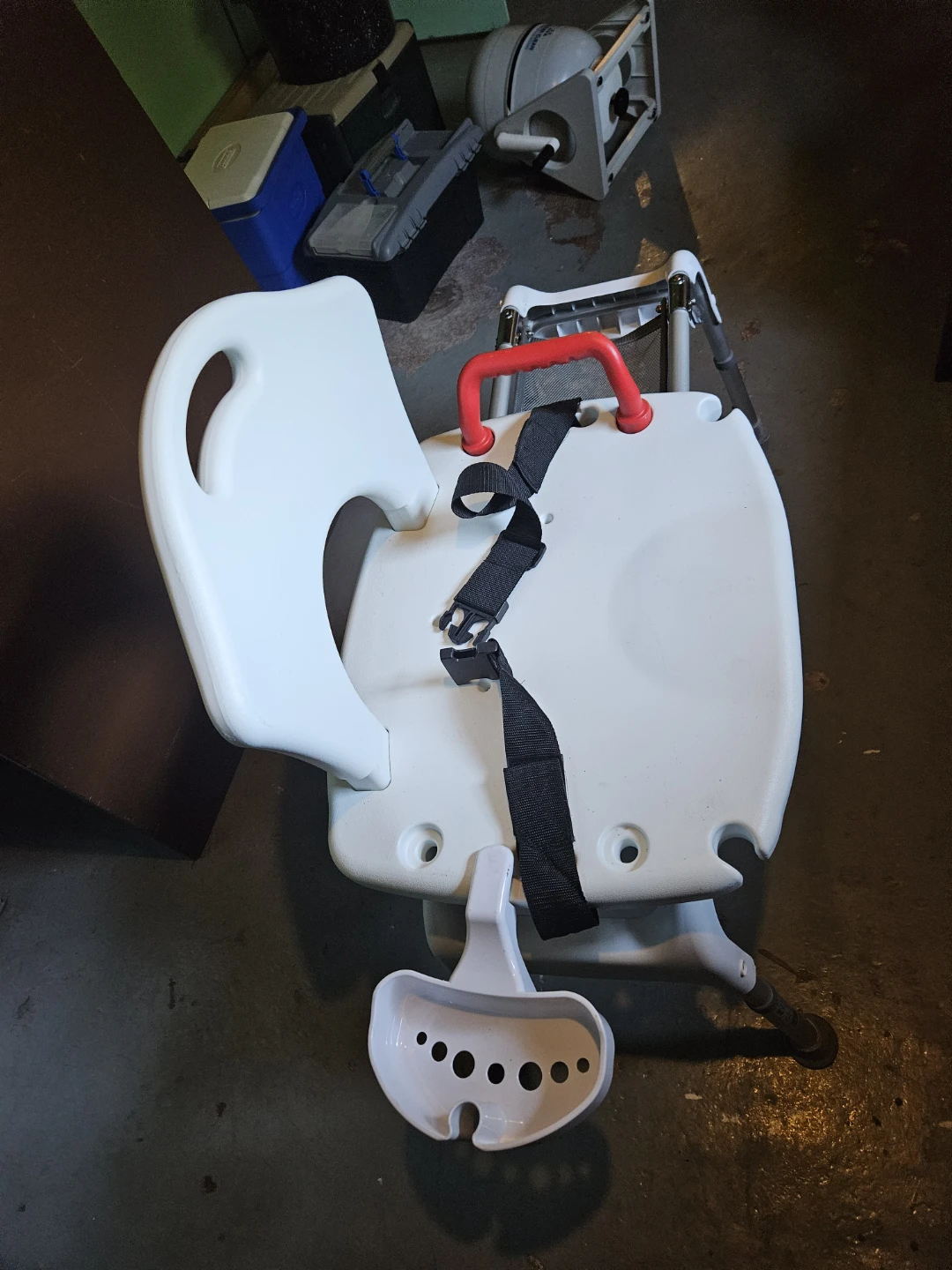 White Bath Transfer Bench with Swivel Seat - photo 5