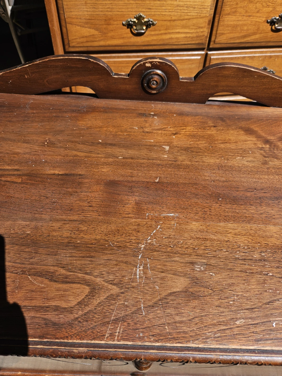 Antique Wooden Cedar Lined Storage Chest - photo 5