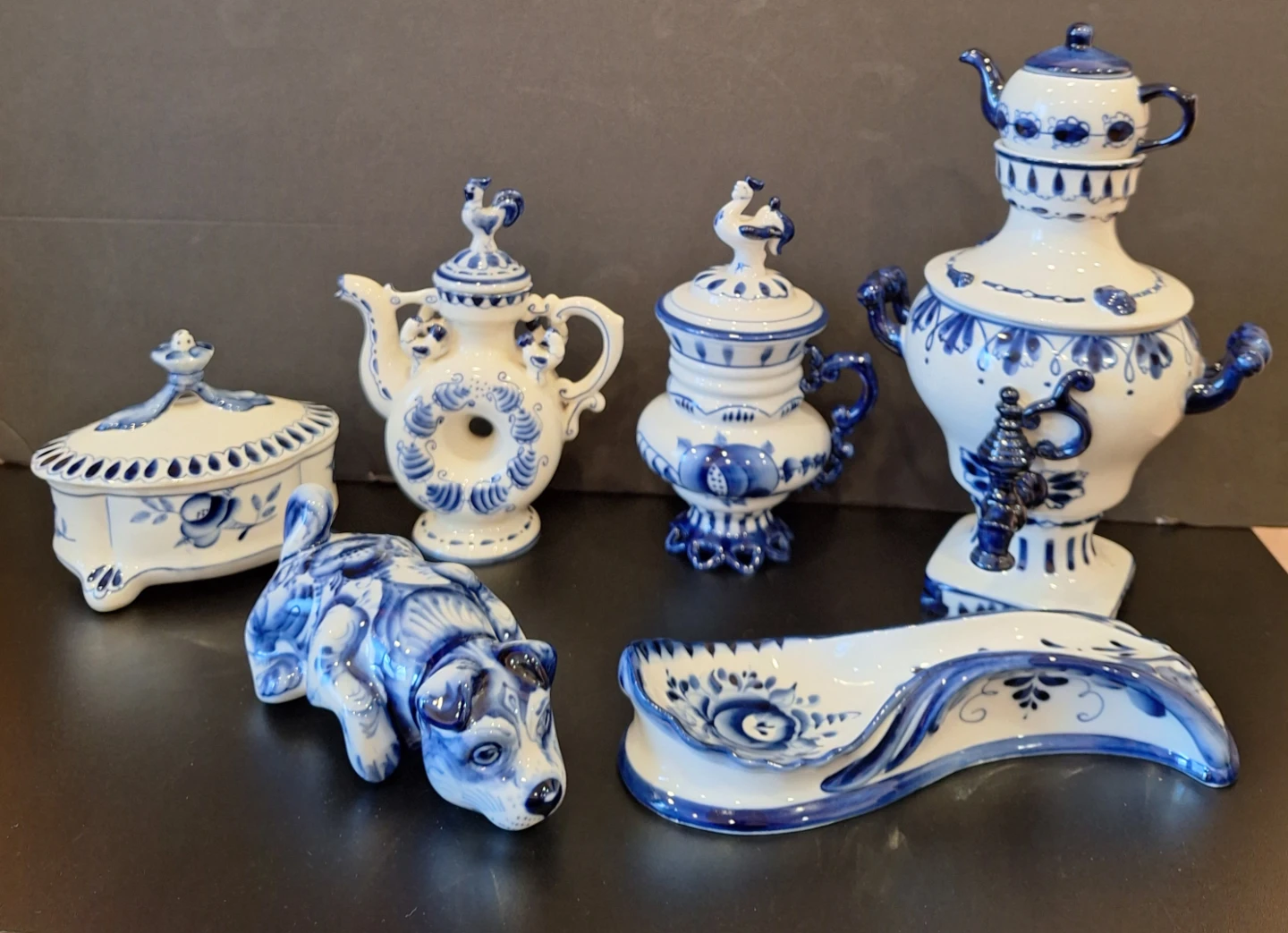 Gzhel Porcelain Decorative Figures, plates, home decor - photo 3