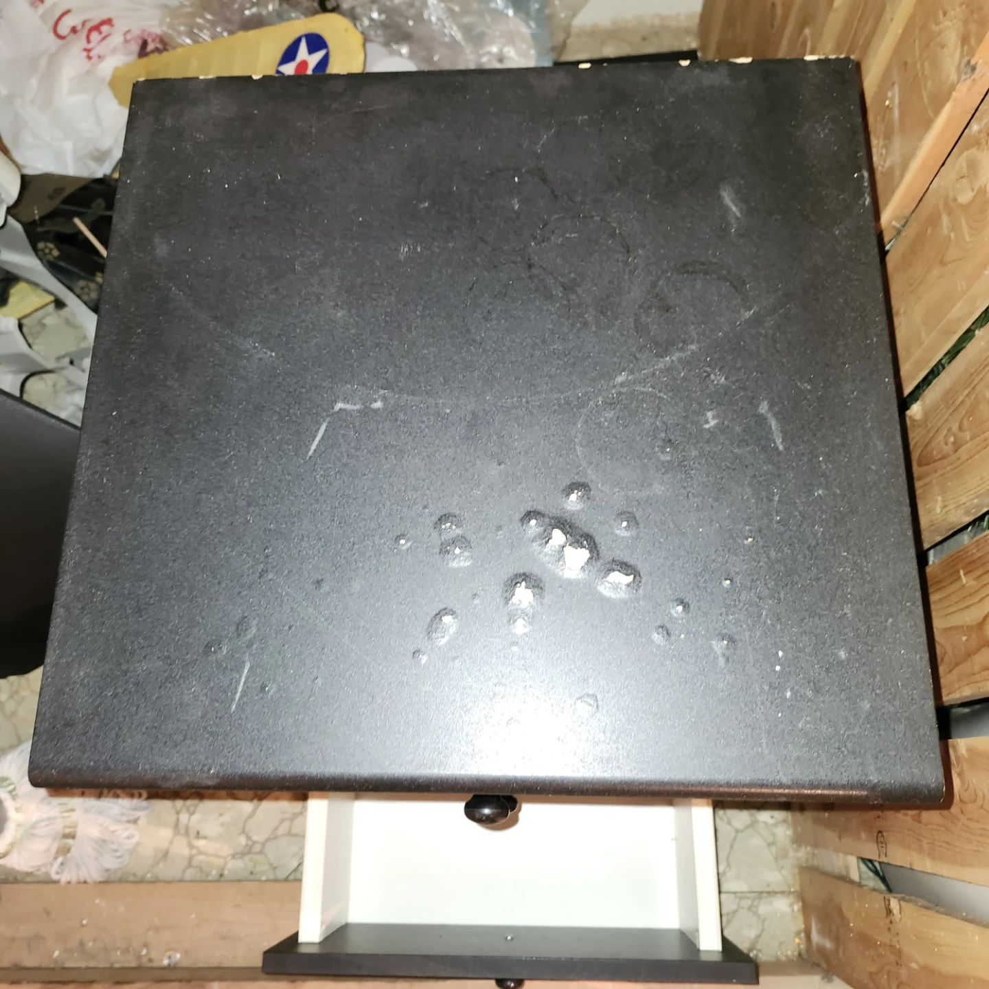 Black 3-Drawer Bedside Cabinet