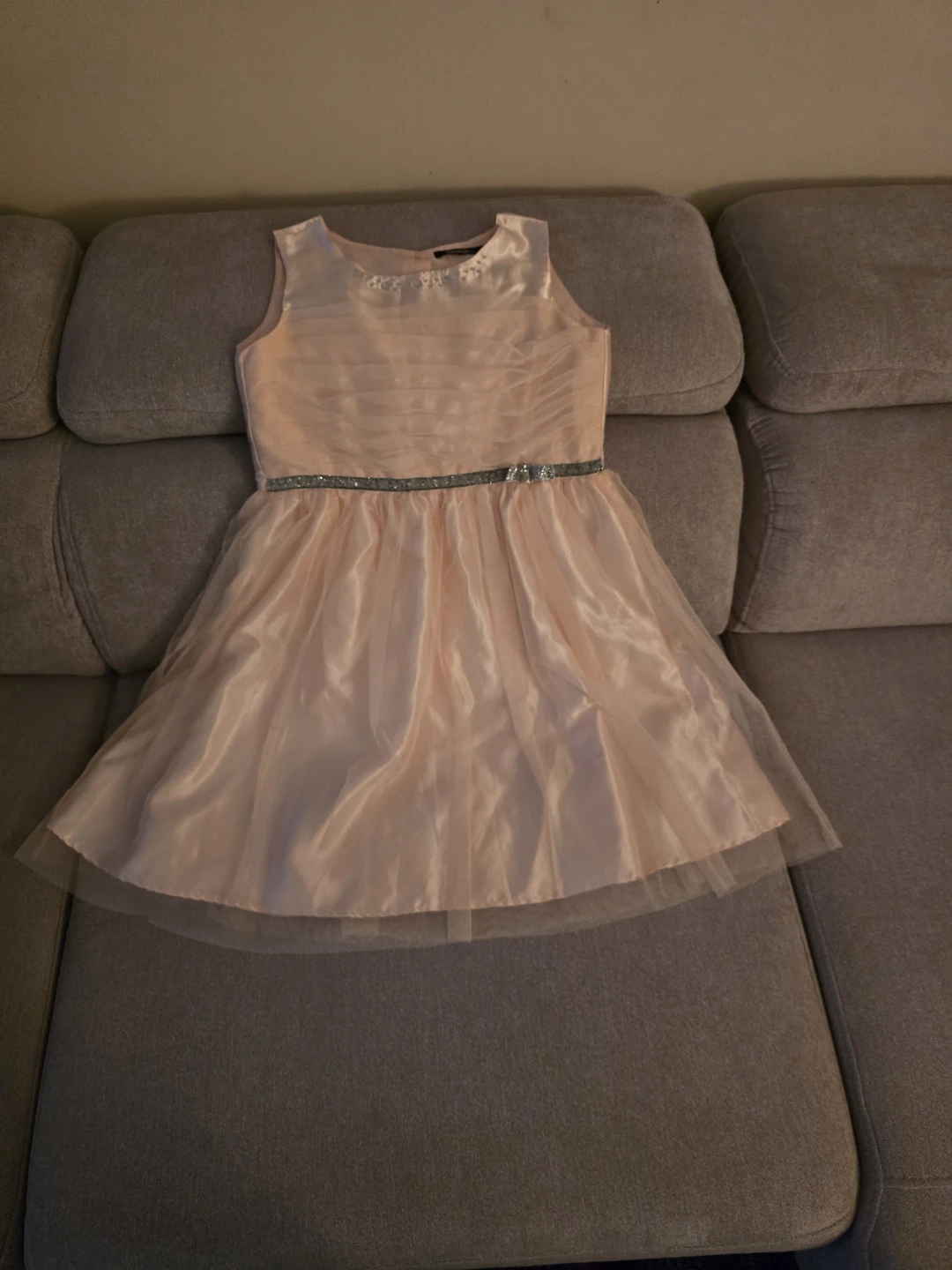 George Girls Dress L/G (14) Pink Sparkly Waist