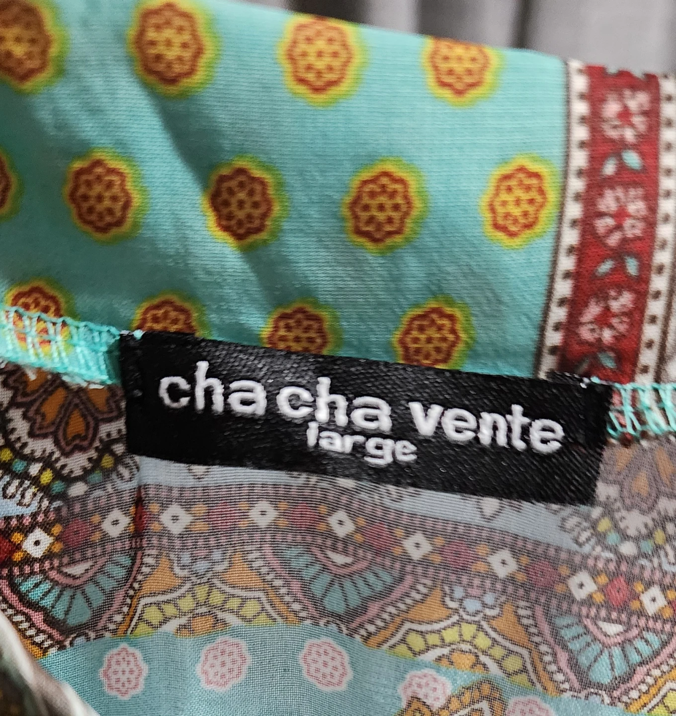 Cha Cha Vente Women's Boho Print Tie Neck Shirt - photo 3