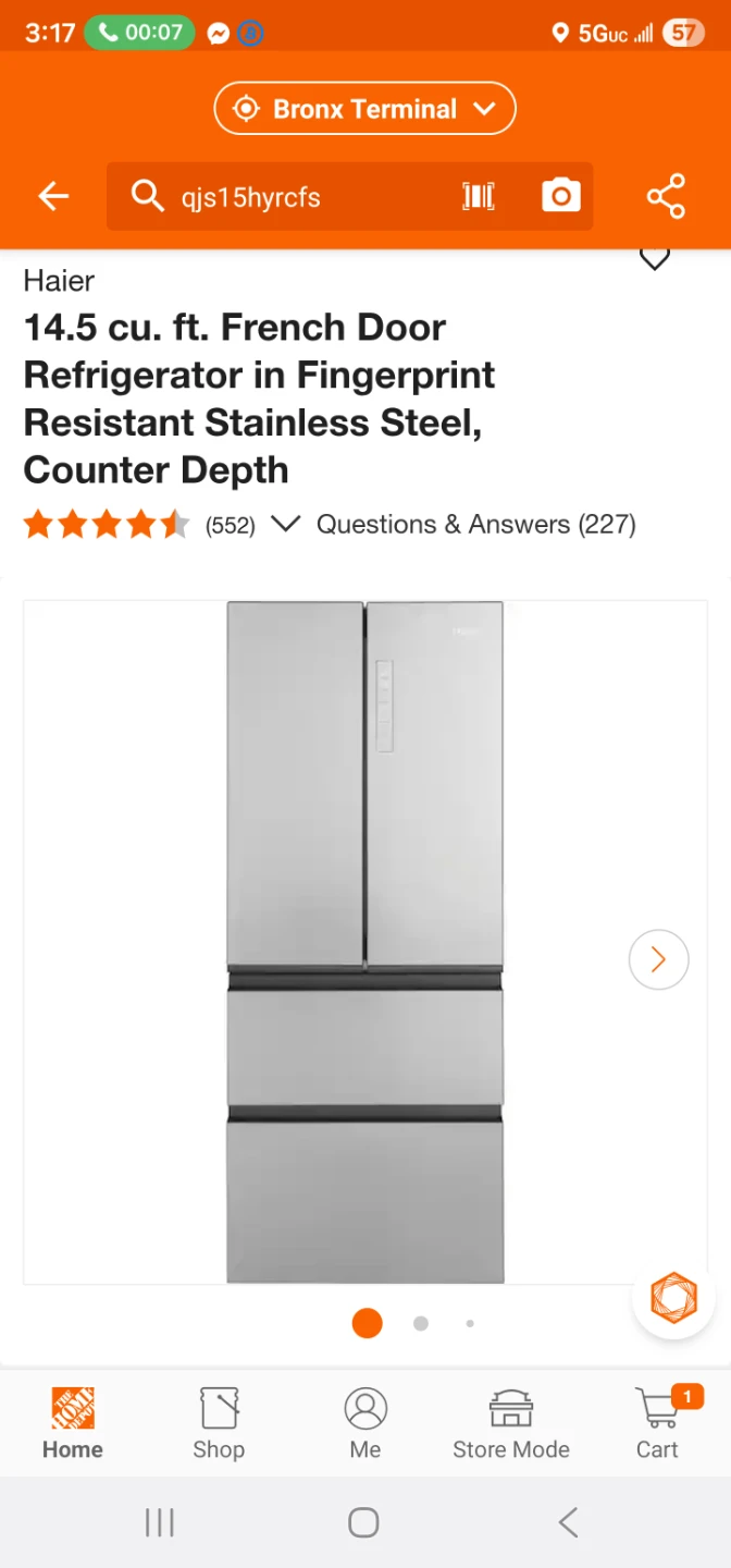 New in box Haier 28in wide Stainless steel refrigerator
