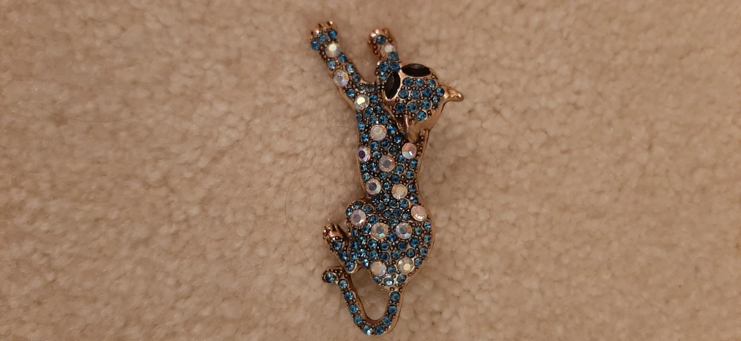 Sparkly Cat Brooch Rhinestone Pin - photo 2
