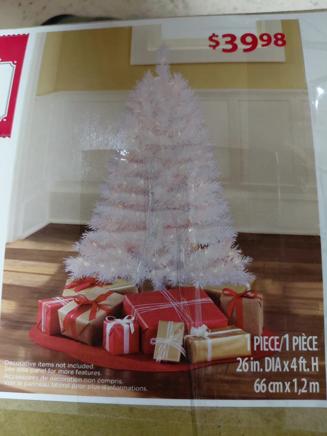 White Artificial Christmas Tree 4 ft