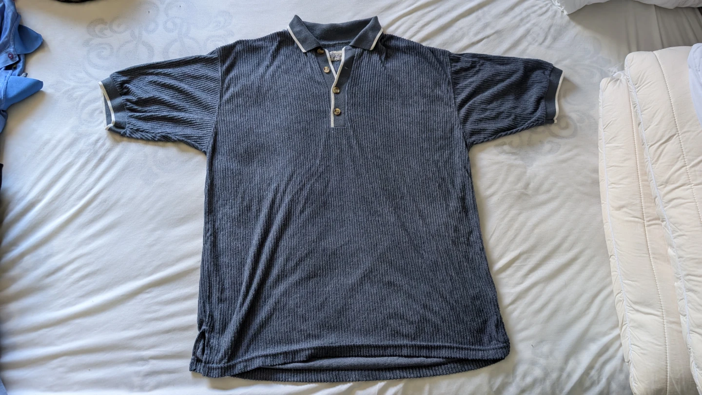 *Vintage* No Fear - from the 90's Striped Polo Shirt